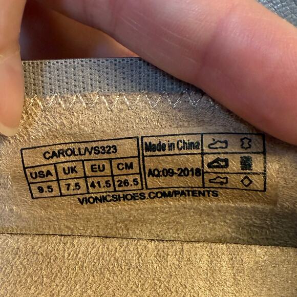 Vionic Caroll Classic Leather Ballet Flat Arch Support Ortho Gray Women’s Sz 9.5 - Picture 8 of 9